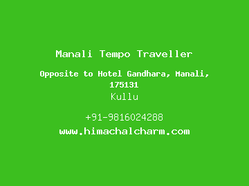 Manali Tempo Traveller, Kullu